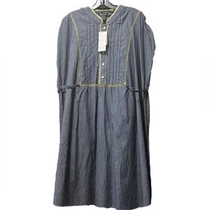 NWT Blue 100% cotton dress denim look